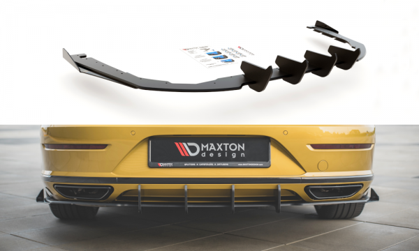 Robuste Racing Diffusor Heck Ansatz +Flaps für Volkswagen Arteon R-Line