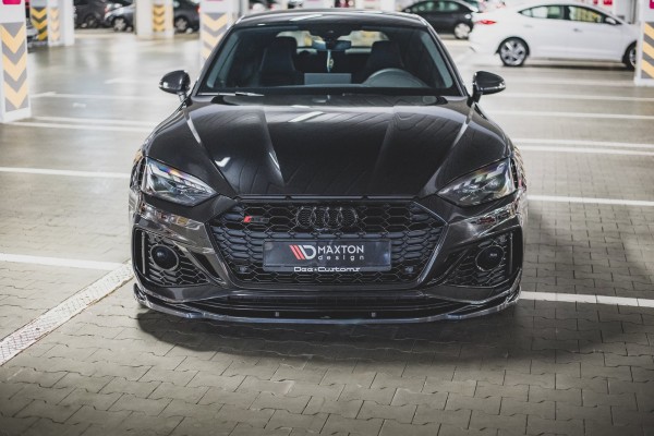 Front Ansatz V.3 für Audi RS5 F5 Facelift schwarz Hochglanz