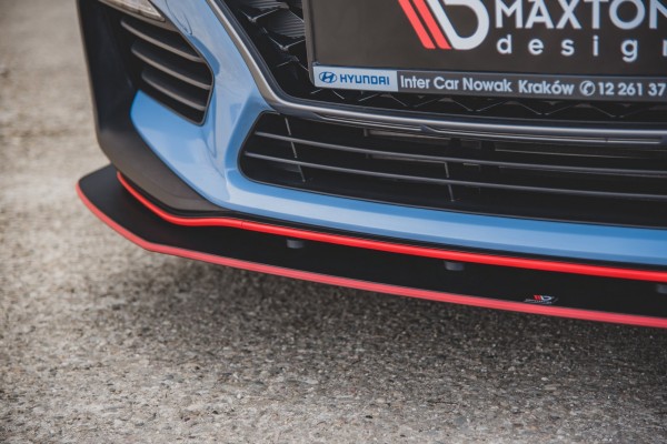 Robuste Racing Front Ansatz für passend +Flaps für Hyundai I30 N Mk3 Hatchback / Fastback schwarz Ho