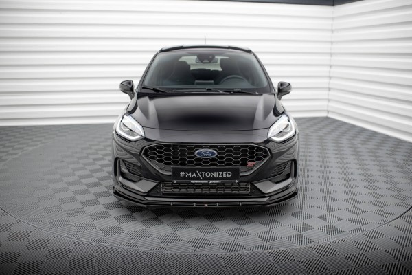 Front Ansatz V.2 für Ford Fiesta ST Mk8 Facelift schwarz Hochglanz