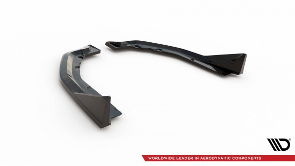 Heck Ansatz Flaps Diffusor V.4 für BMW M4 G82 schwarz Hochglanz