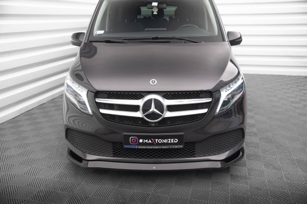 Front Ansatz V.1 für Mercedes-Benz V-Klasse W447 Facelift schwarz Hochglanz