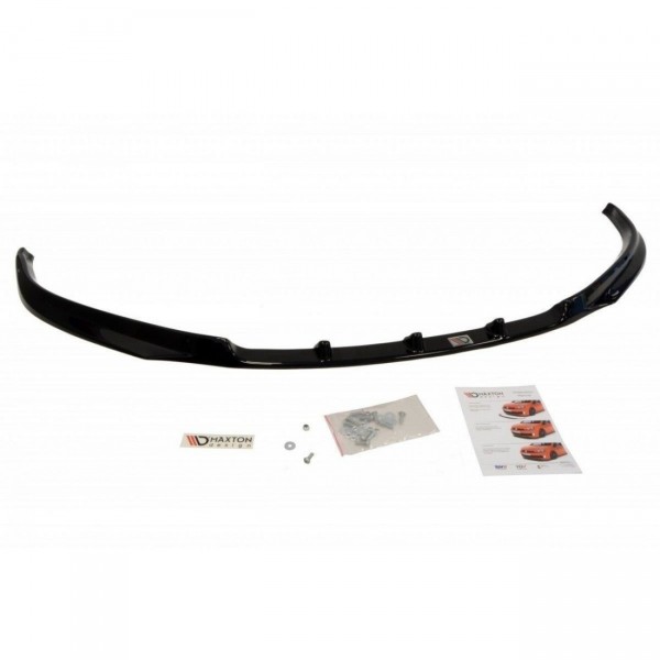 Front Ansatz für Skoda Fabia Mk2 schwarz Hochglanz