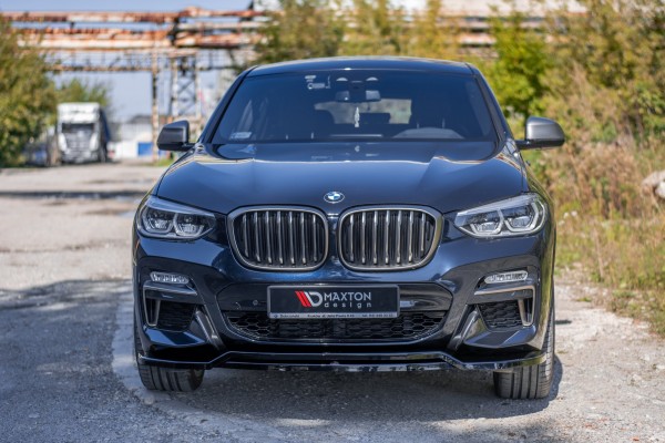 Front Ansatz für BMW X4 M-Paket G02 schwarz Hochglanz