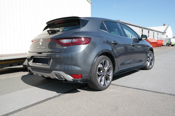 Heck Ansatz Flaps Diffusor für Renault Megane Mk.4 GT-Line schwarz Hochglanz