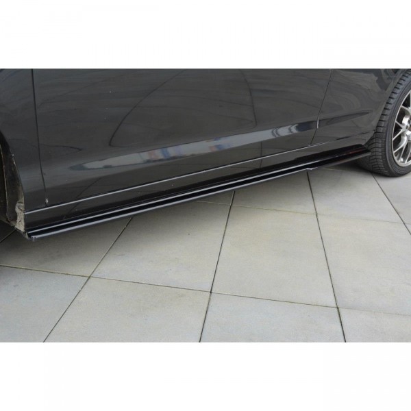 Seitenschweller Ansatz für Renault Laguna mk 3 Coupe schwarz Hochglanz