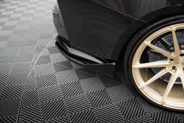 Heck Ansatz Flaps Diffusor V.4 für BMW M4 G82 schwarz Hochglanz