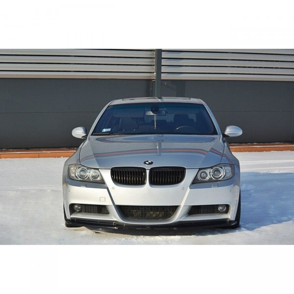 Front Ansatz V.1 für BMW 3er E90 M Paket schwarz Hochglanz
